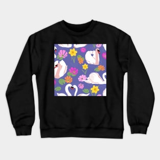 Swans in spring time Crewneck Sweatshirt